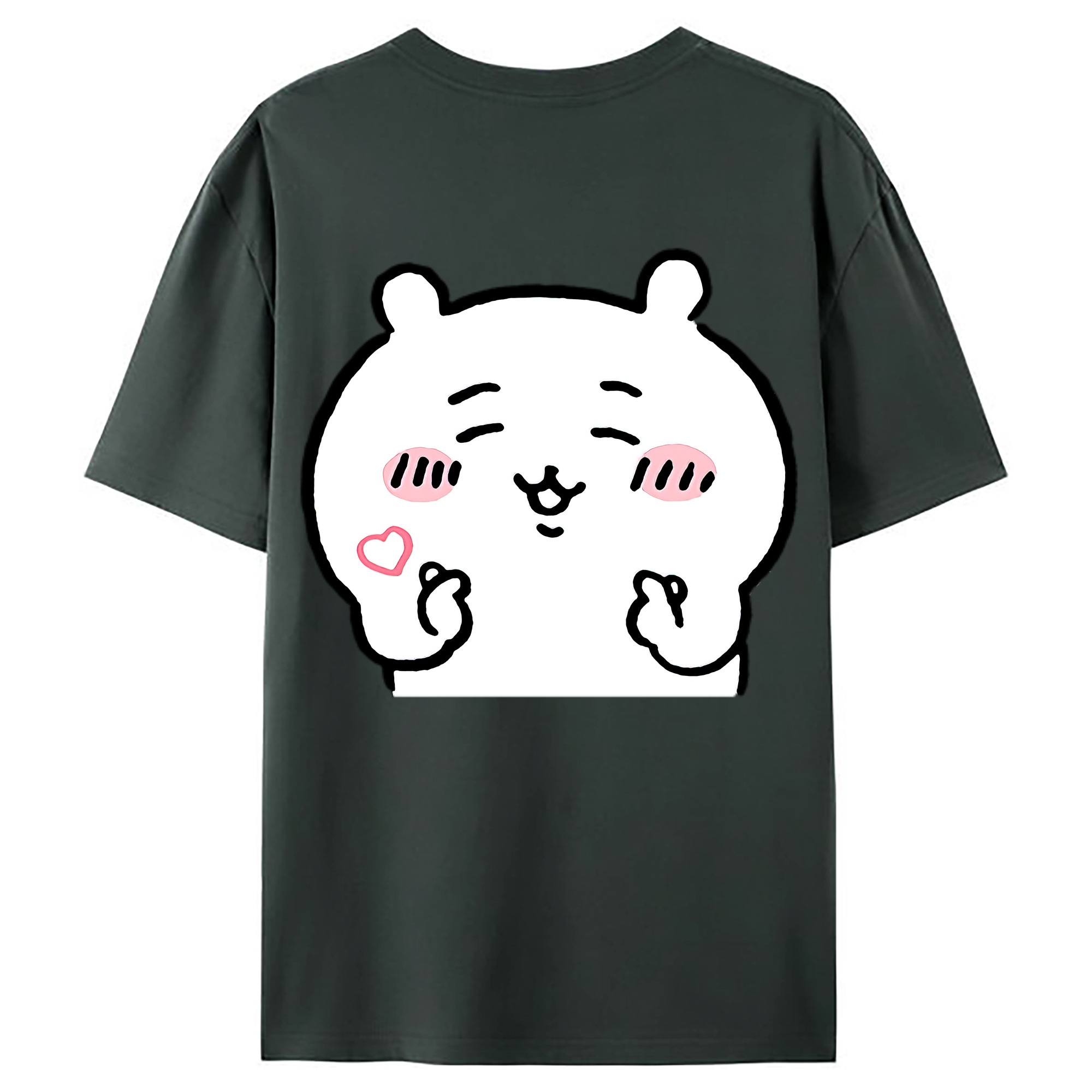（画像用） ちいかわ ちいかわ Chii-kawa chiikawa 綿100％ メンズ半袖Tシャツ（バックプリント） 通気性